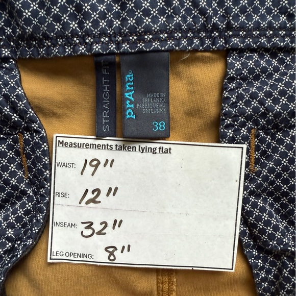 Prana McClee Straight Fit Khaki Pants Men's size 38 - Picture 7 of 7